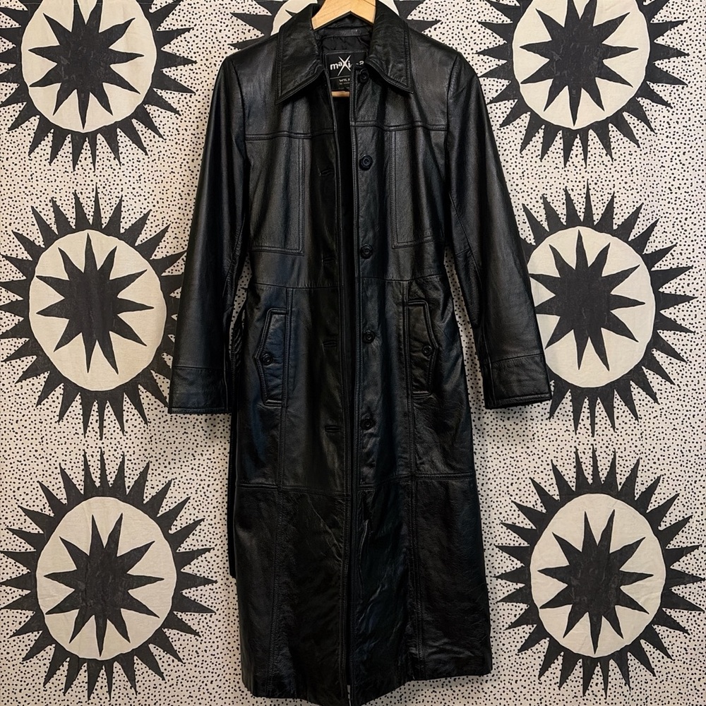⚡️RARE Vintage Wilson’s Maxima Genuine Leather Trench Coat⚡️ - Picture 3 of 7
